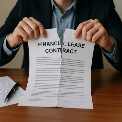 Financial lease contract ontbinden